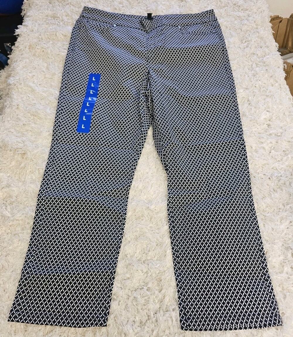 NEW Mario Serrani Comfort Stretch Cuff Capri Pants Womens Large Tummy Control